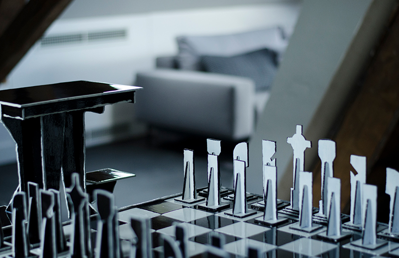 Kazerne Meeting Room Penthouse Loft Chess Set By Joost Van Bleiswijk